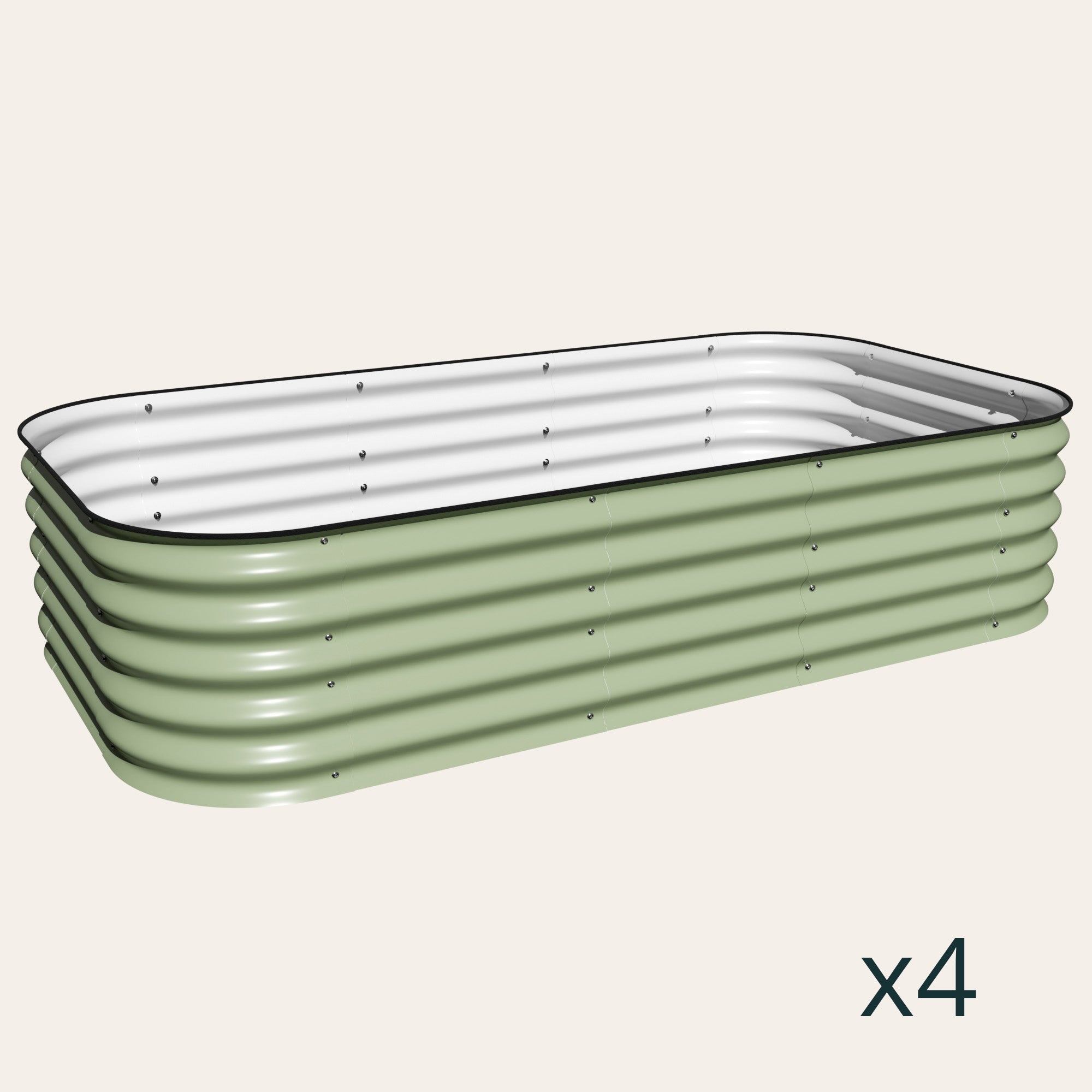 4-Pack 17" Tall 9 in 1 Metal Raised Garden Bed (Bundle Price)