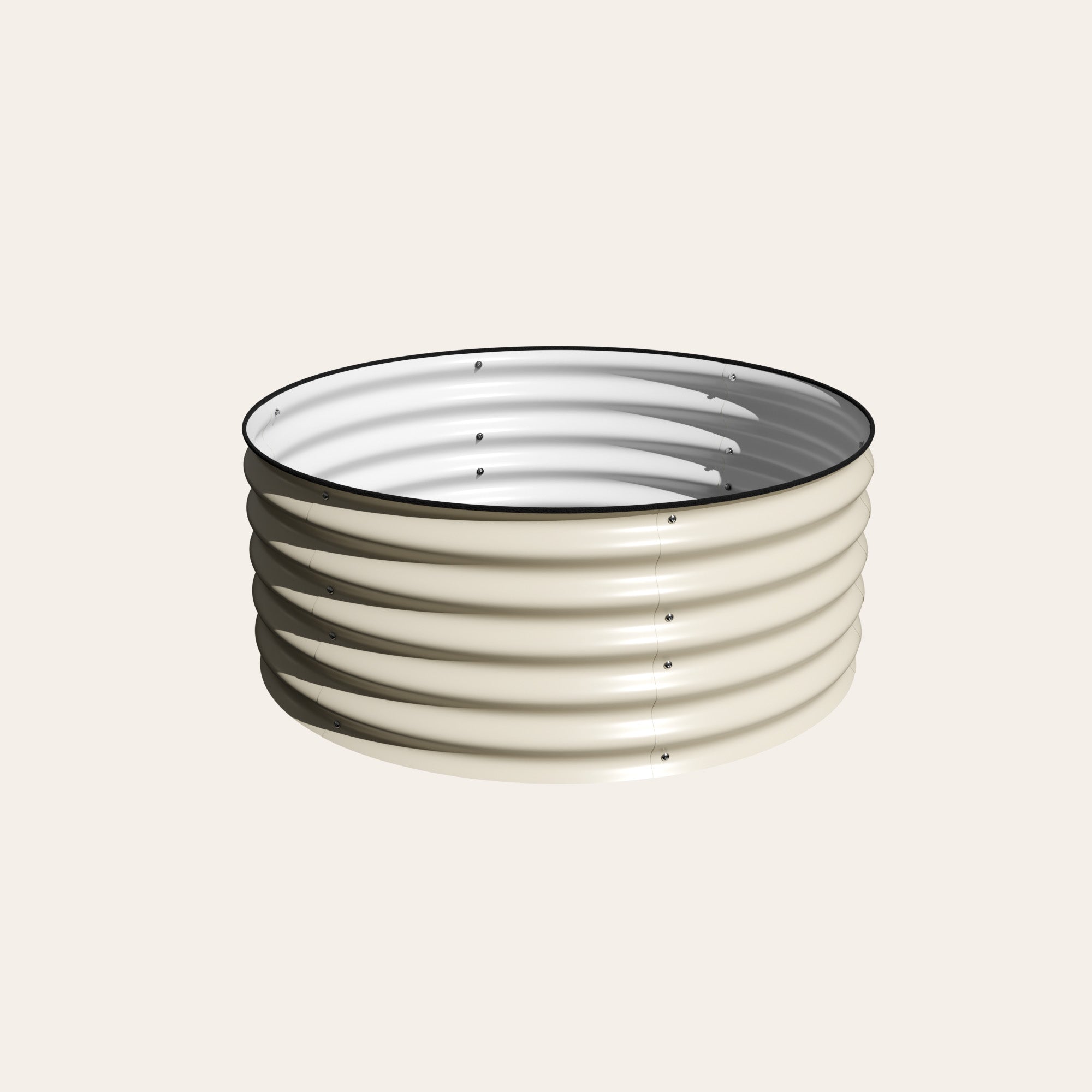 17" Tall Large Round Metal Raised Garden Bed