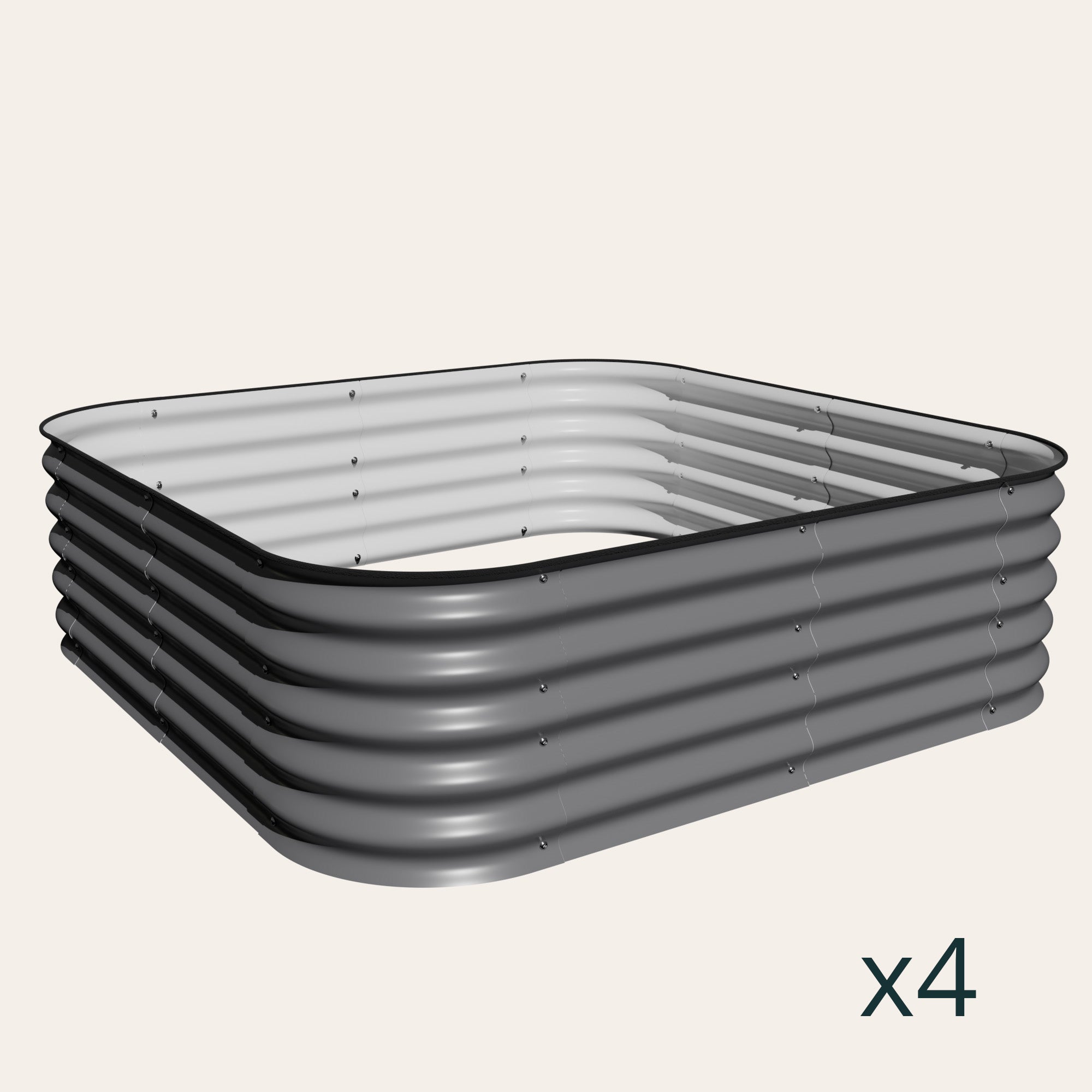 4-Pack 17" Tall 9 in 1 Metal Raised Garden Bed (Bundle Price)