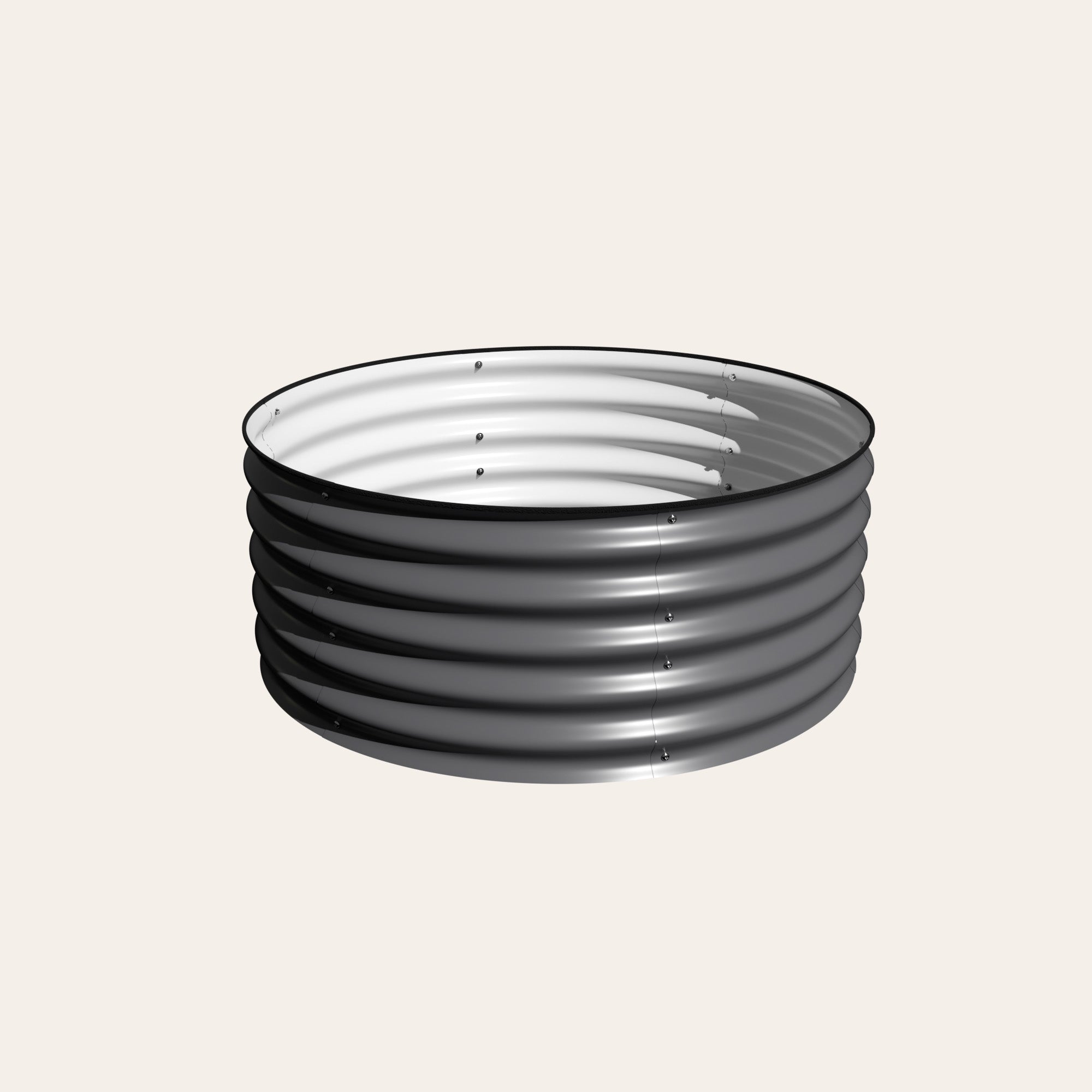 17" Tall Large Round Metal Raised Garden Bed