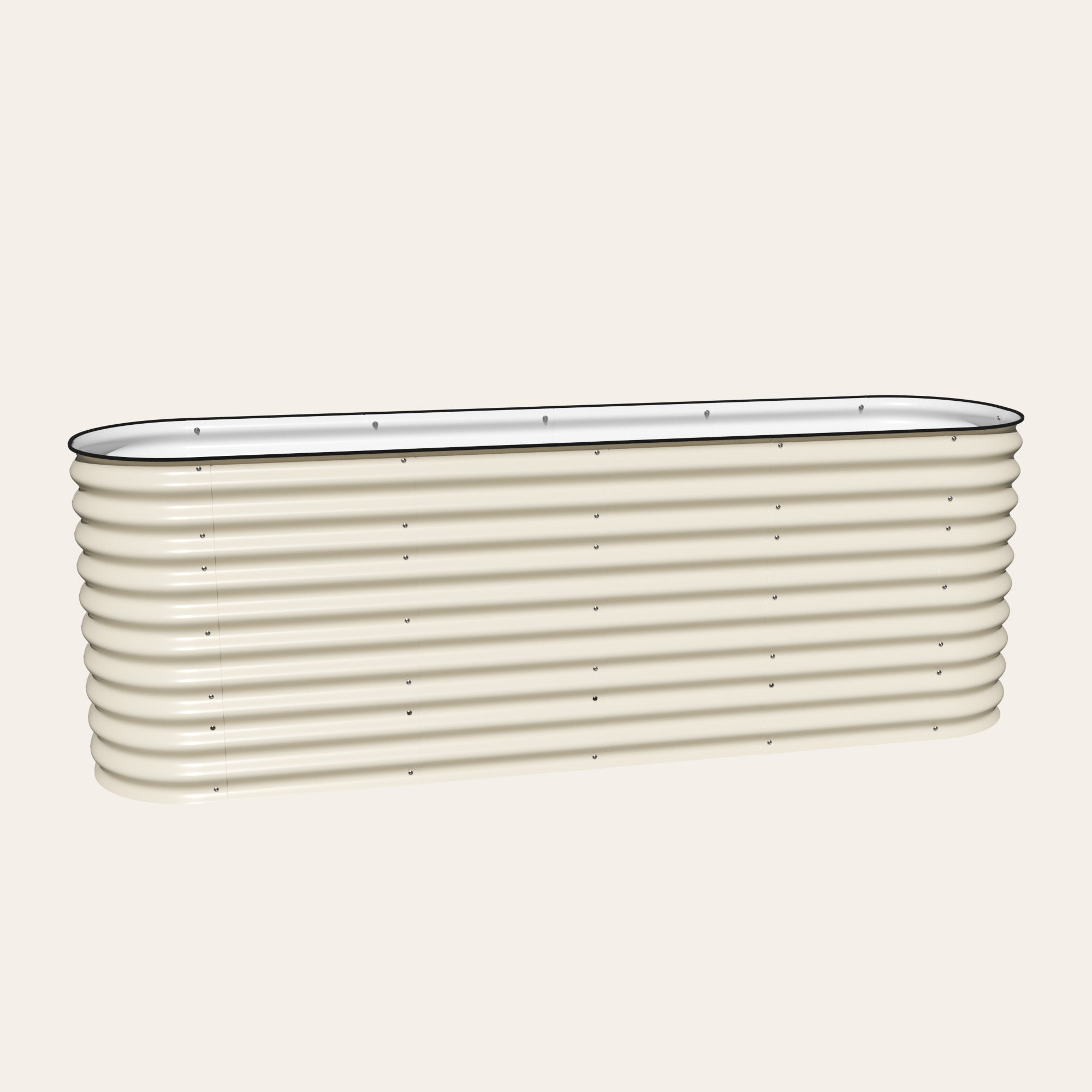 32 inch deep raised garden bed in white - 2x8ft configuration