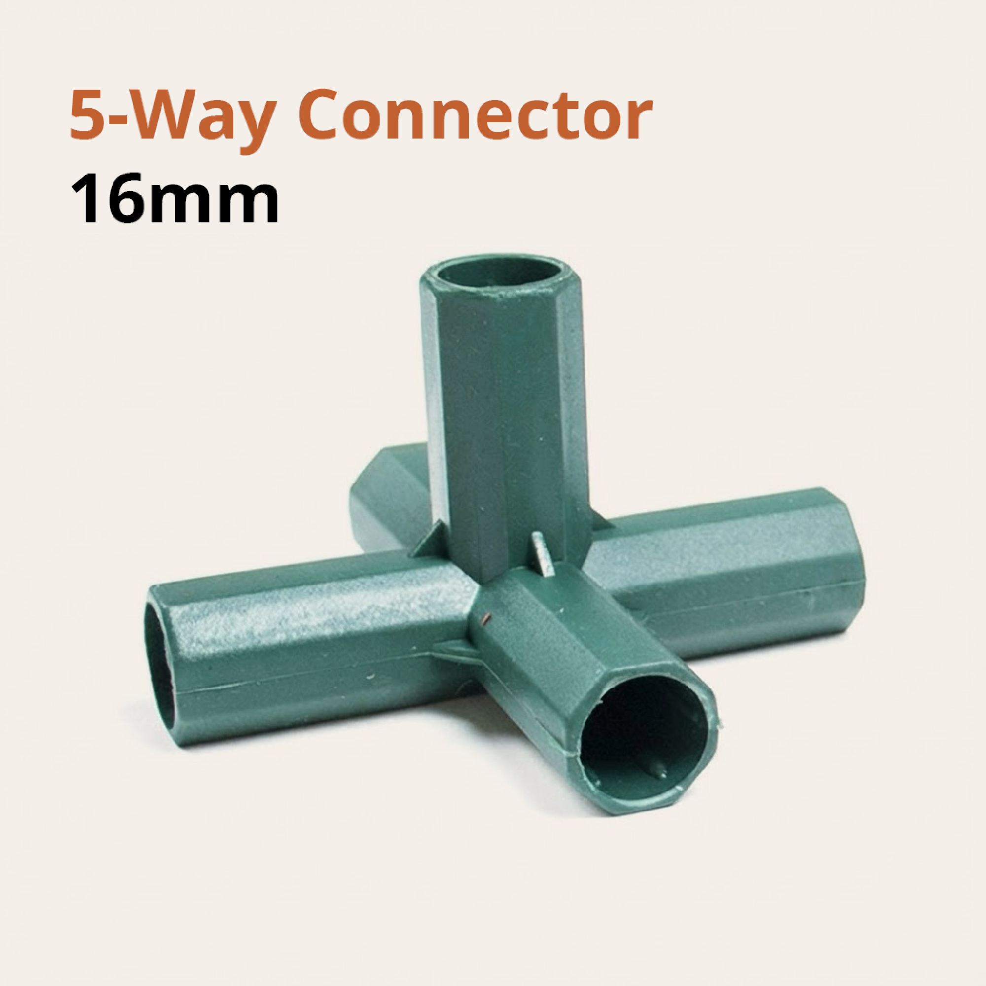 Garden stake corner connector installed on trellis structure