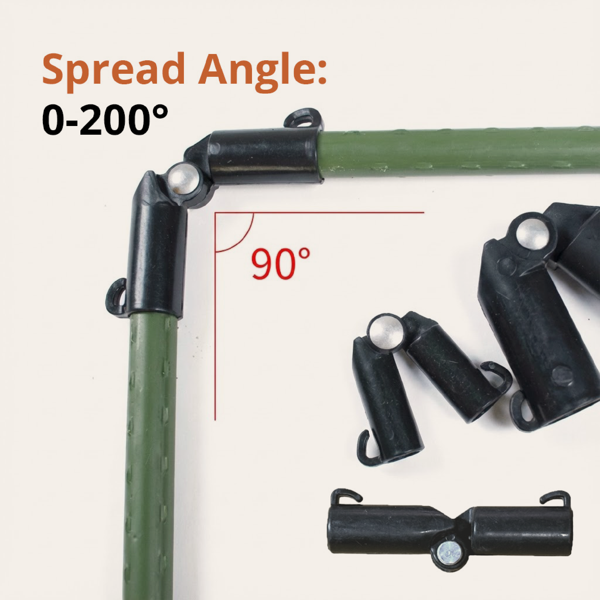 Flexible connector close-up showing pivot joint mechanism