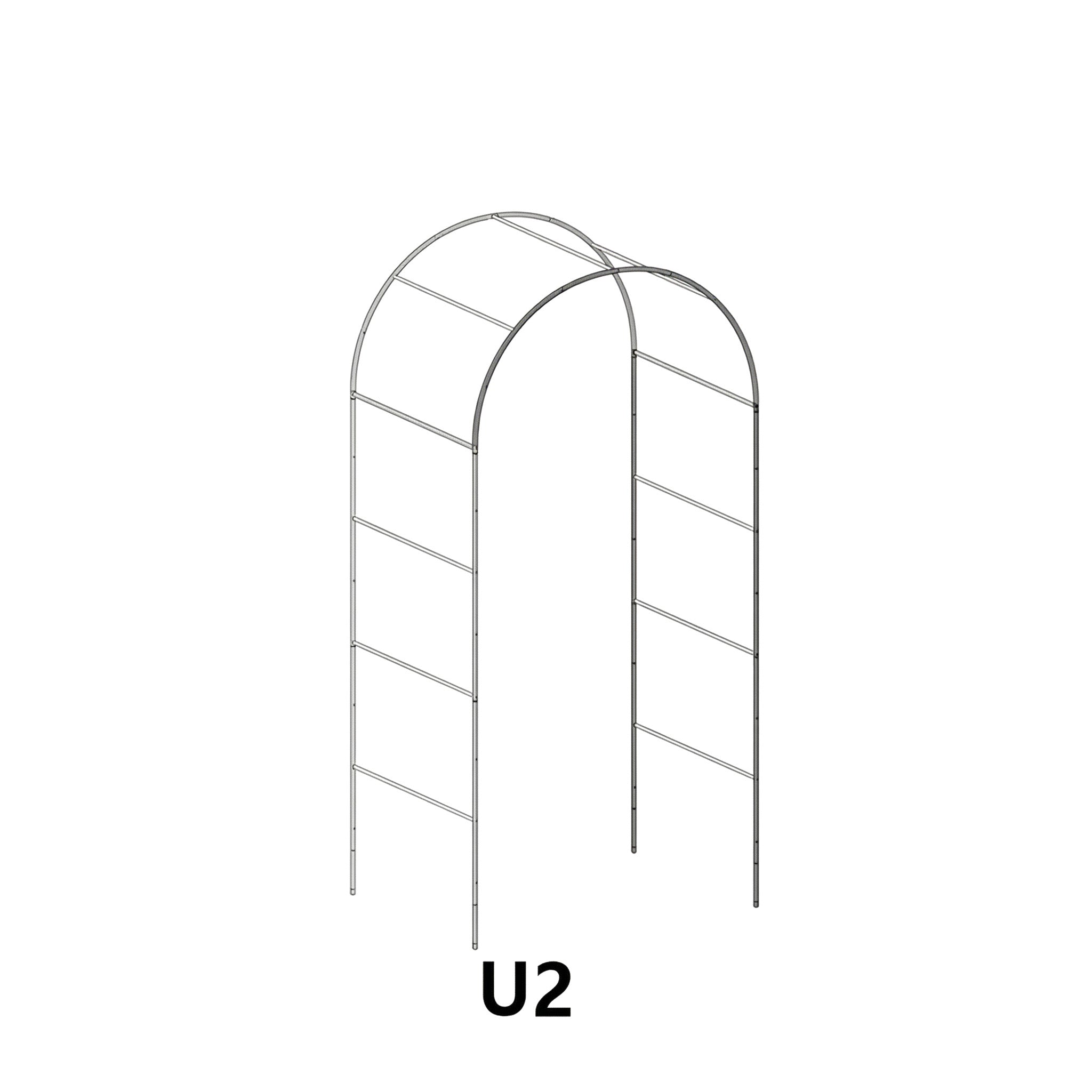 Arched trellis dimensions and assembly diagram