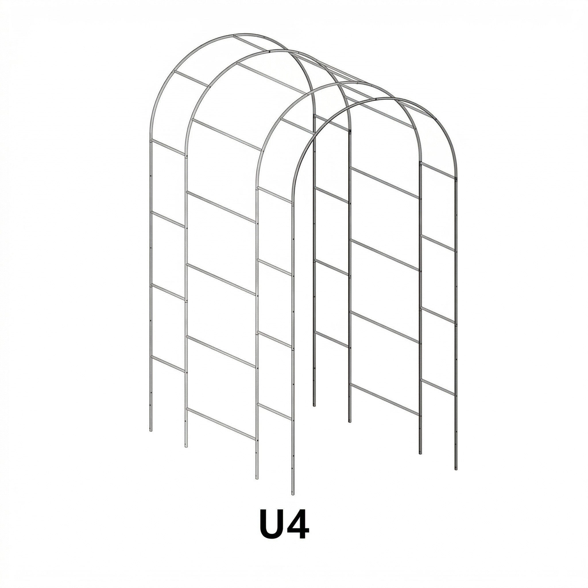 Arched trellis paired with Leafy Lux Living raised garden bed